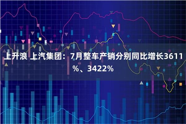 上升浪 上汽集团：7月整车产销分别同比增长3611%、3422%